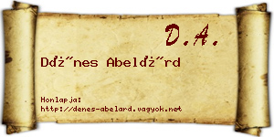 Dénes Abelárd névjegykártya